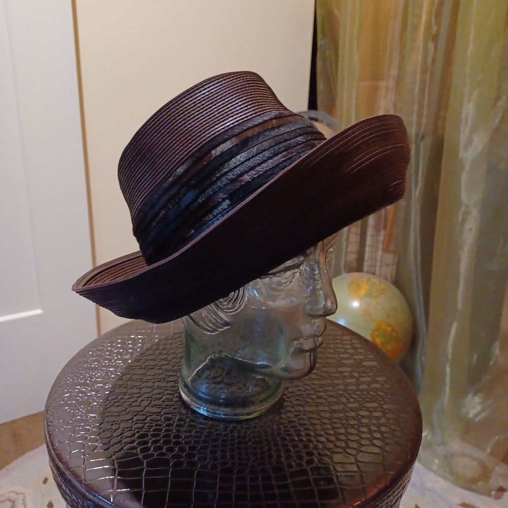 Patricia Underwood Brown Leather Hat
